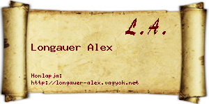 Longauer Alex névjegykártya